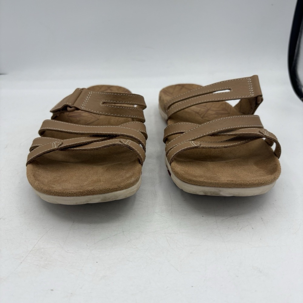 Merrell Shoes Womens Size 7 Leather Sandspur Rose Slide Sandals Tobacco Brown - Picture 3 of 9